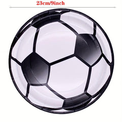 16pcs Soccer Party Supplies Soccer Theme Birthday Tableware Set