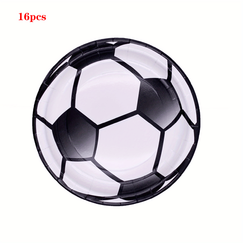 16pcs Soccer Party Supplies Soccer Theme Birthday Tableware Set