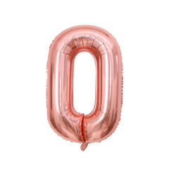 40 Inch Number Aluminum Film Balloons Rose Golden Number Balloons