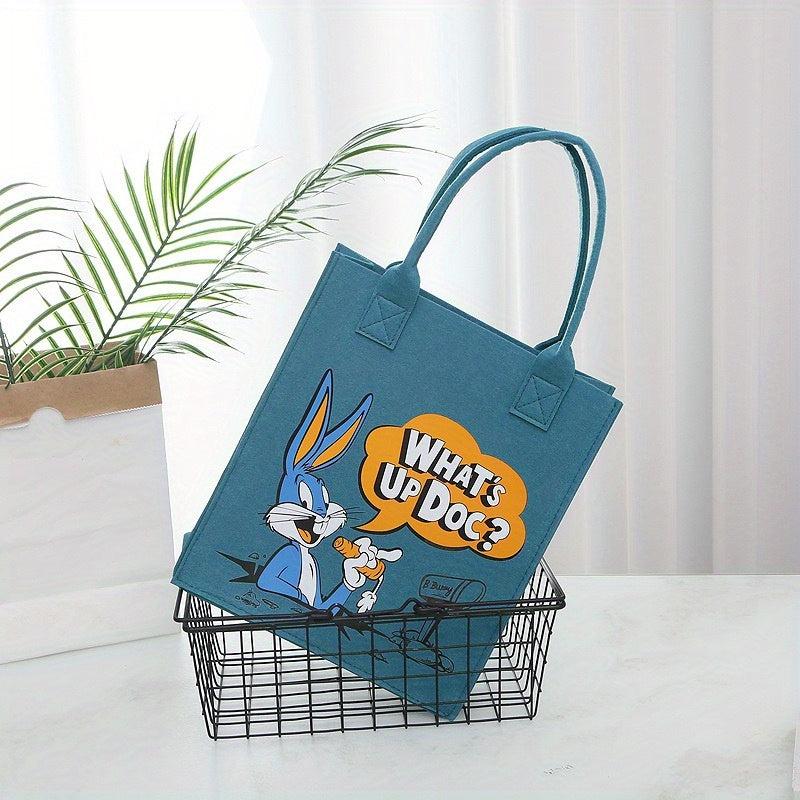 Cartoon Felt Shopping Bag for Mom, Hot Stamping Design