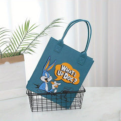 Cartoon Felt Shopping Bag for Mom, Hot Stamping Design
