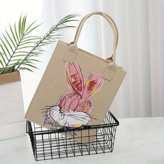 Cartoon Felt Shopping Bag for Mom, Hot Stamping Design