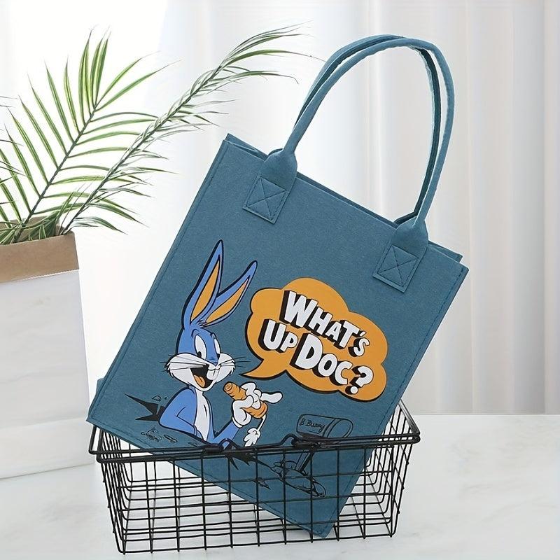 Cartoon Felt Shopping Bag for Mom, Hot Stamping Design