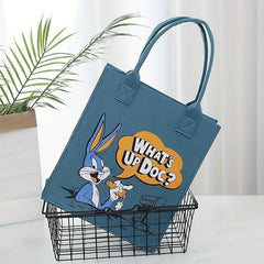 Cartoon Felt Shopping Bag for Mom, Hot Stamping Design