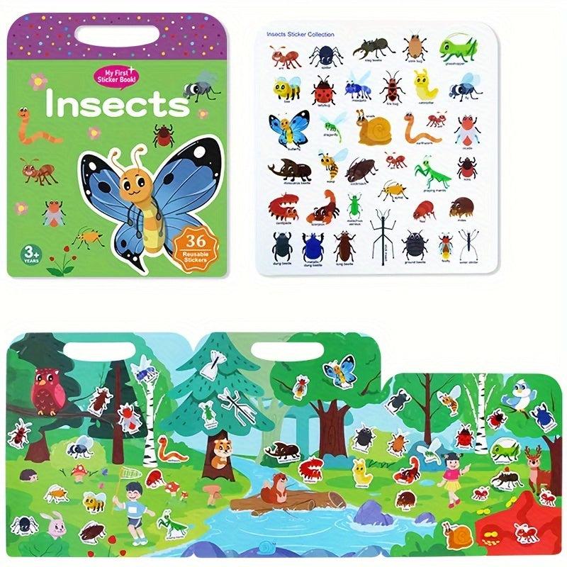Jelly Stickers Puzzle Book Washable Reusable Fun Sticker Set