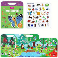 Jelly Stickers Puzzle Book Washable Reusable Fun Sticker Set