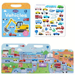 Jelly Stickers Puzzle Book Washable Reusable Fun Sticker Set
