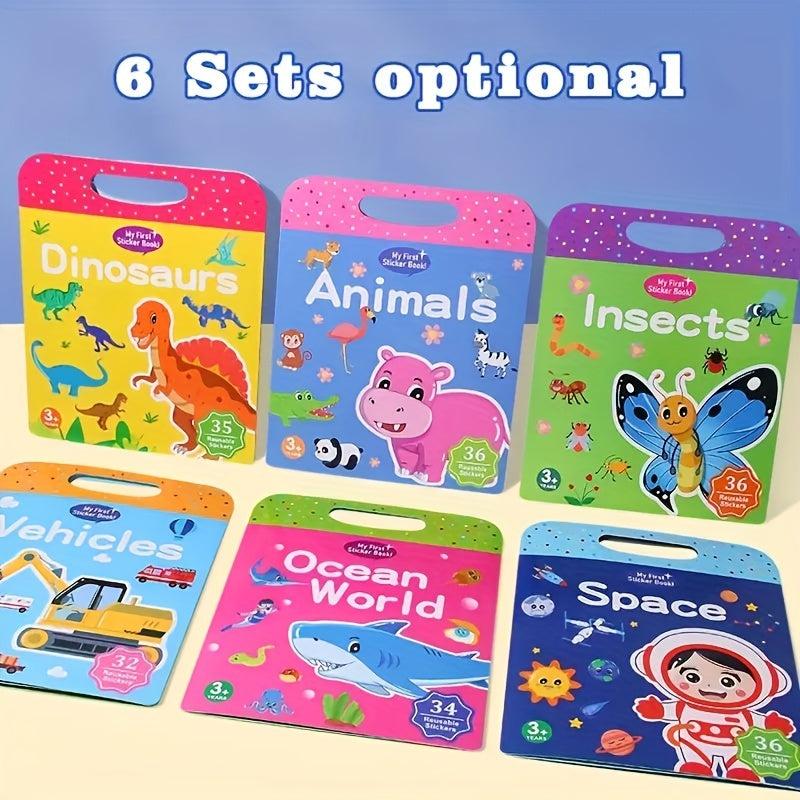 Jelly Stickers Puzzle Book Washable Reusable Fun Sticker Set