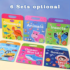 Jelly Stickers Puzzle Book Washable Reusable Fun Sticker Set