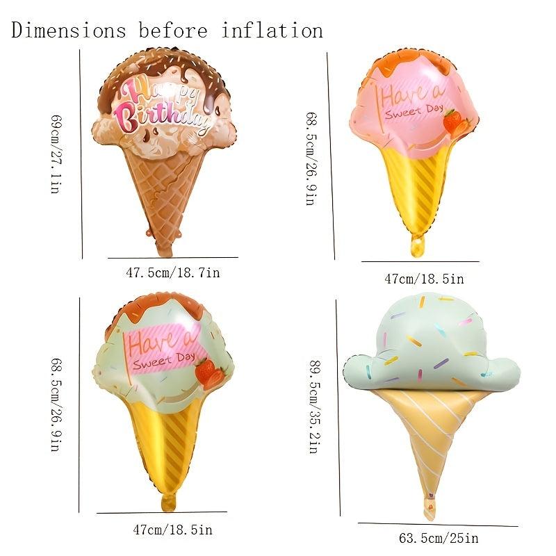 Dessert Aluminum Film Balloon Ice Cream Donut Decor