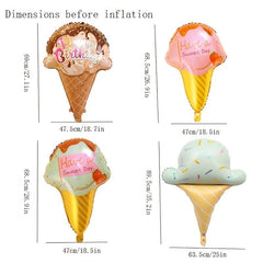 Dessert Aluminum Film Balloon Ice Cream Donut Decor