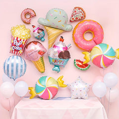 Dessert Aluminum Film Balloon Ice Cream Donut Decor