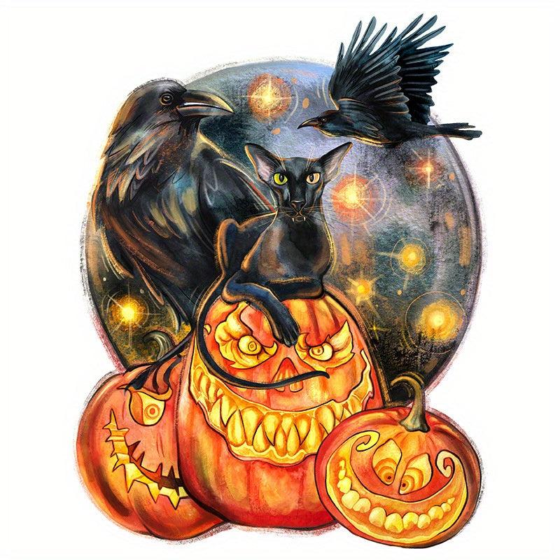 Halloween Crow And Skull Wall Stickers Decor