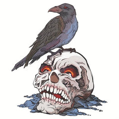 Halloween Crow And Skull Wall Stickers Decor