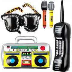 5pcs Inflatable 80s 90s Party Deco