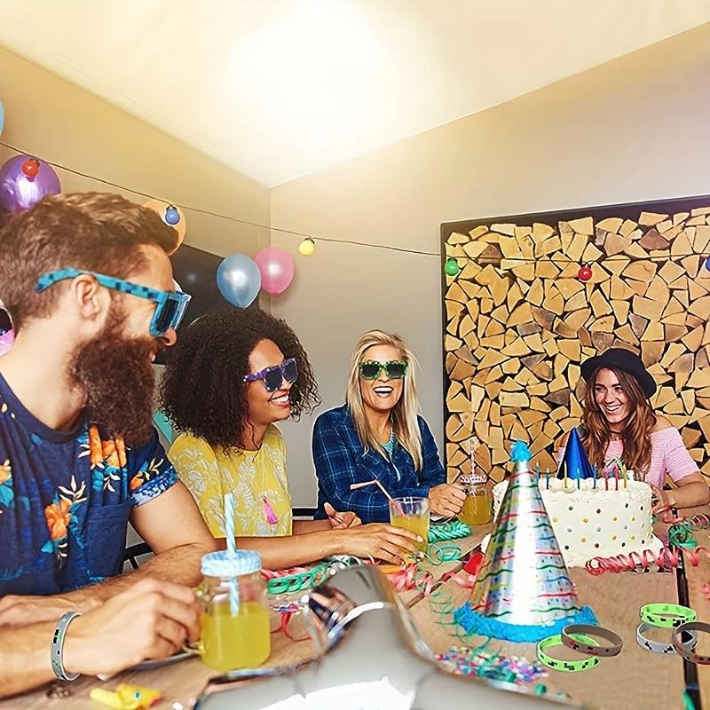 3pcs Gamer Sunglasses Pixel Glasses Theme Party Favors