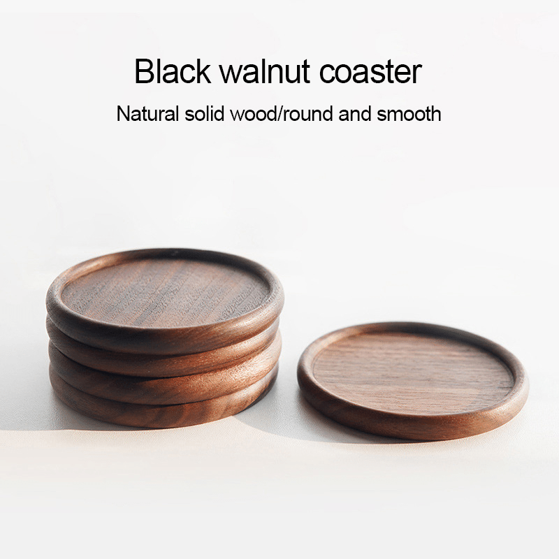 Wooden Coaster Placemats Heat Resistant Round Pad Insulation Tableware
