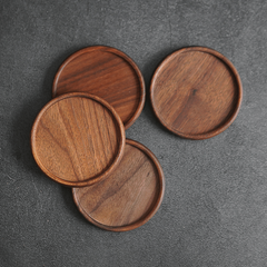 Wooden Coaster Placemats Heat Resistant Round Pad Insulation Tableware