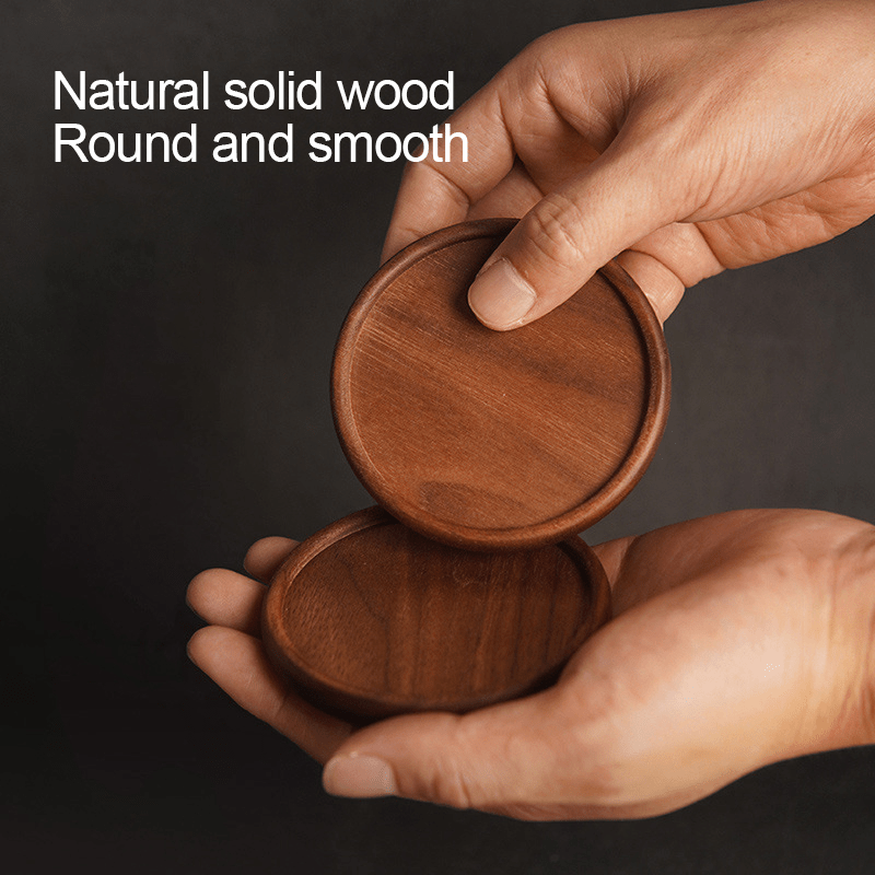 Wooden Coaster Placemats Heat Resistant Round Pad Insulation Tableware