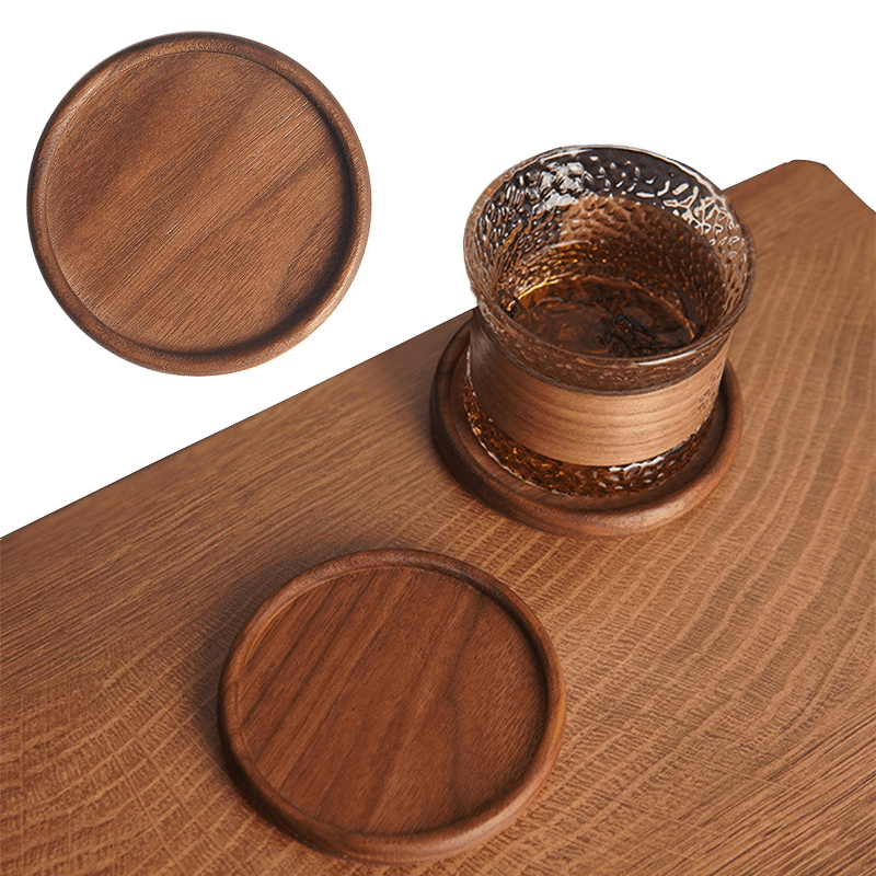 Wooden Coaster Placemats Heat Resistant Round Pad Insulation Tableware