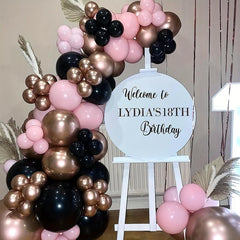 143pcs Rose Gold Balloon Arch Garland Kit And Balloons for Women Party