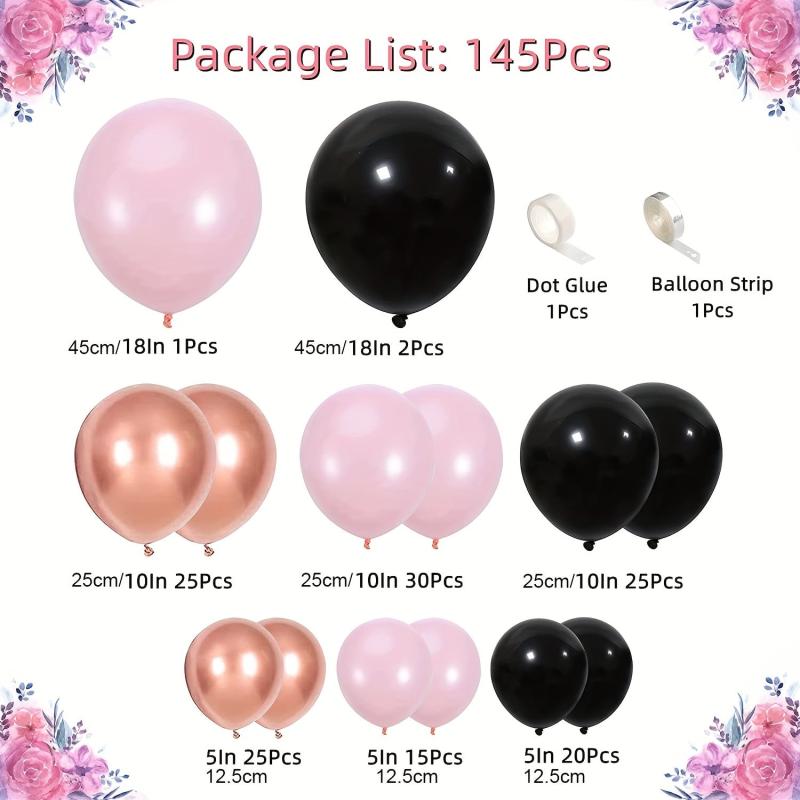143pcs Rose Gold Balloon Arch Garland Kit And Balloons for Women Party
