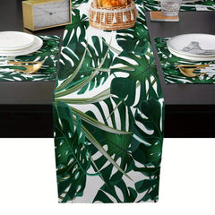 13x72 Inch Monstera Leaf Table Runner Heat Resistant Kitchen Dining Mat