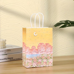 12 Pcs Art Paper Bags for Birthday Party Favor Craft Takeouts