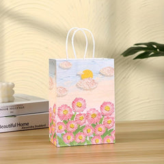 12 Pcs Art Paper Bags for Birthday Party Favor Craft Takeouts