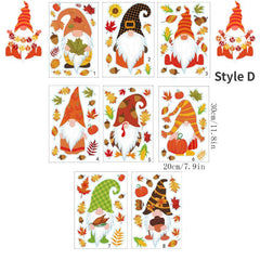 Autumn Maple Leaf Window Sticker Thanksgiving Decoration