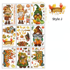 Autumn Maple Leaf Window Sticker Thanksgiving Decoration