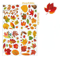 Autumn Maple Leaf Window Sticker Thanksgiving Decoration