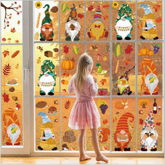 Autumn Maple Leaf Window Sticker Thanksgiving Decoration