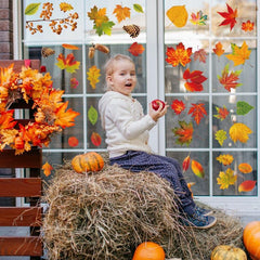 Autumn Maple Leaf Window Sticker Thanksgiving Decoration