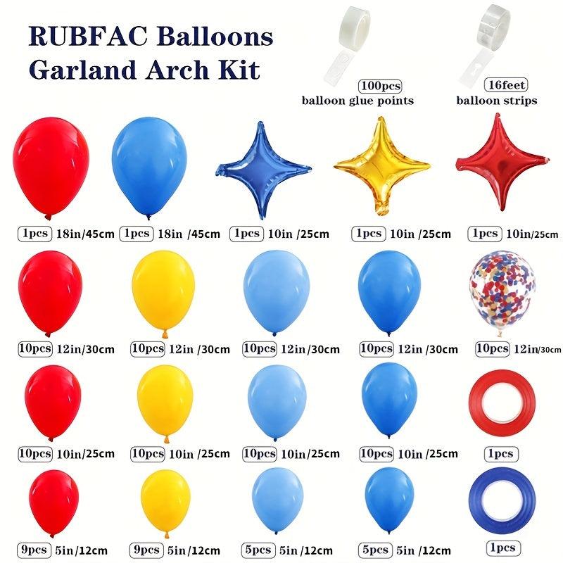 120pcs Clown Theme Red Yellow Sequin Balloons Birthday Party Decoration