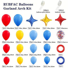 120pcs Clown Theme Red Yellow Sequin Balloons Birthday Party Decoration