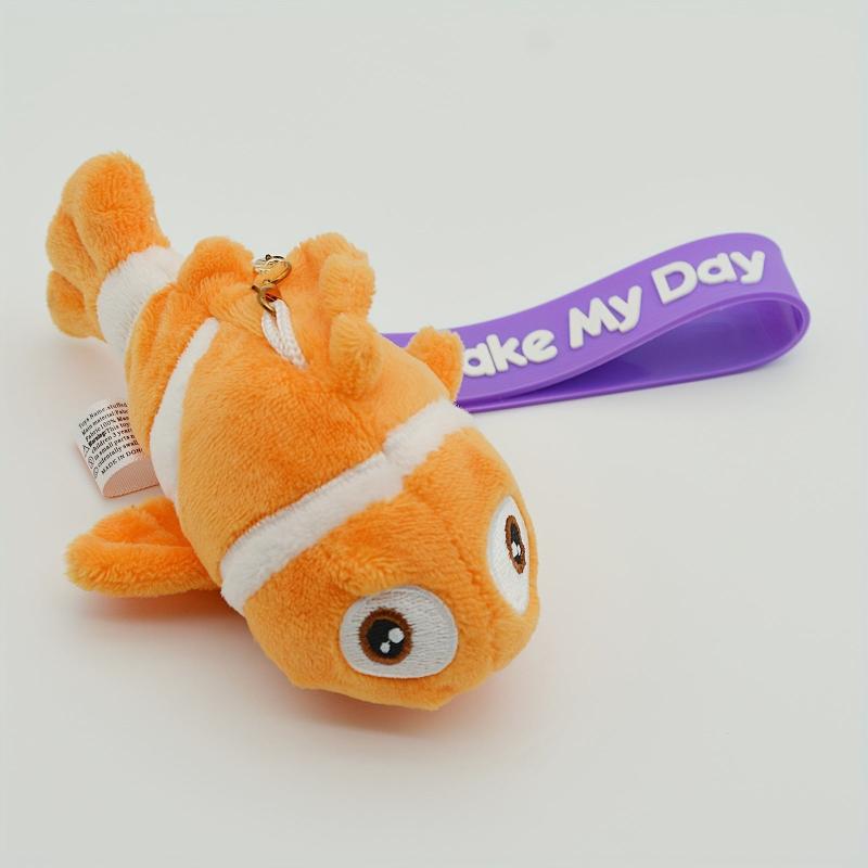 Orange Clown Fish Plush Keychain Toy Gift