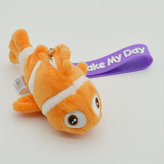 Orange Clown Fish Plush Keychain Toy Gift