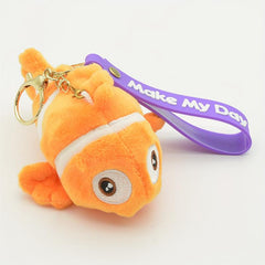 Orange Clown Fish Plush Keychain Toy Gift