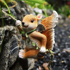 Resin Squirrel Koala Panda Pendant Garden Decoration Ornaments