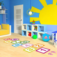 Hopscotch Plaid Numbers Game for Party Supplies