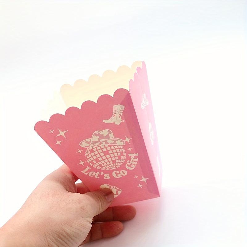 6pcs Pink Disco Movie Popcorn Bags for Bachelorette
