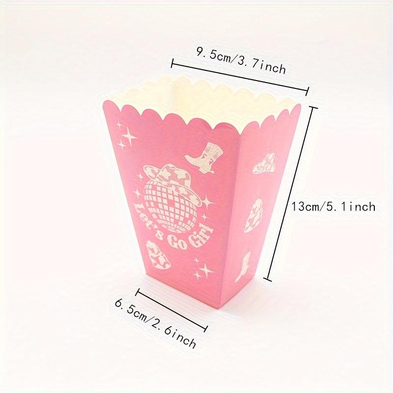 6pcs Pink Disco Movie Popcorn Bags for Bachelorette