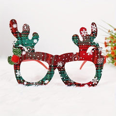 Christmas Decoration Elk Horn Glasses Santa Claus Glasses Frame