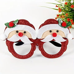 Christmas Decoration Elk Horn Glasses Santa Claus Glasses Frame