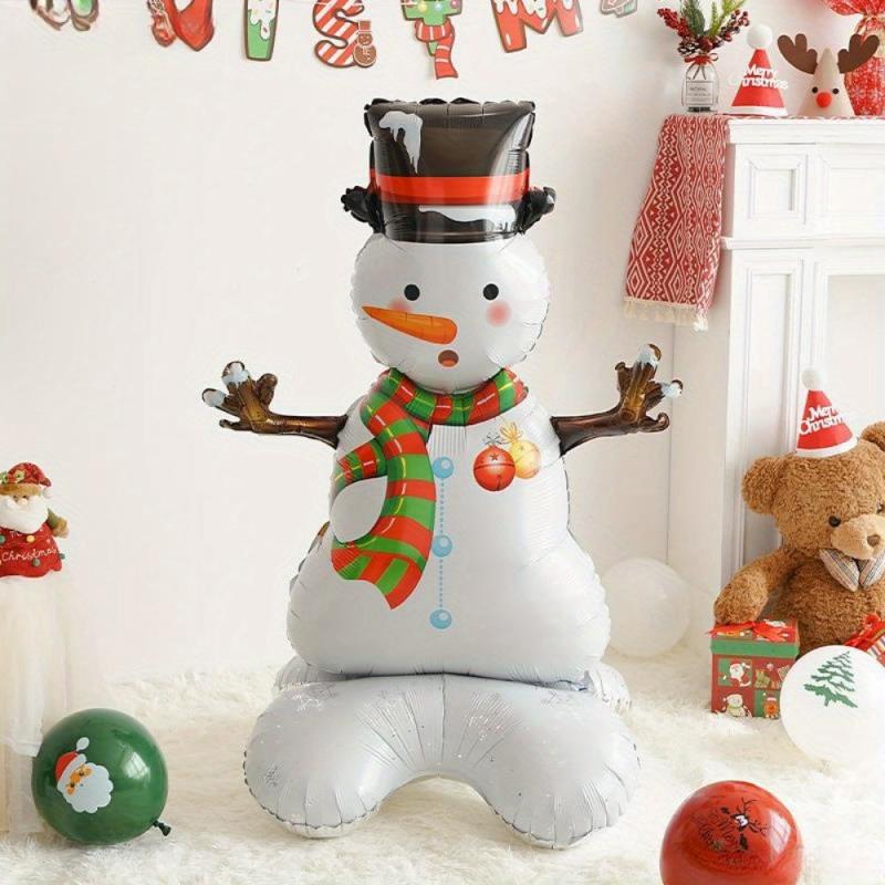 Large 4D Snowman Balloon with 3D Base Christmas Decoration