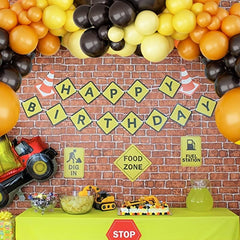 Yellow Macaron Balloon Arch Kit Construction Balloon Arch Latex Party Balloon