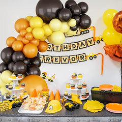 Yellow Macaron Balloon Arch Kit Construction Balloon Arch Latex Party Balloon
