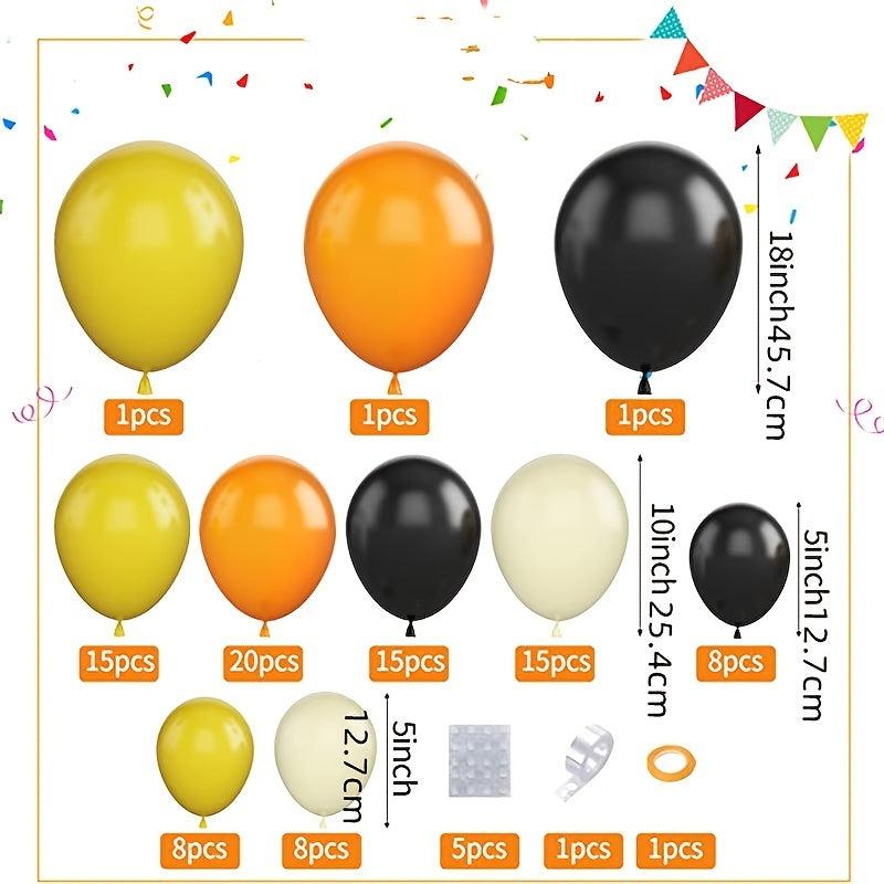 Yellow Macaron Balloon Arch Kit Construction Balloon Arch Latex Party Balloon