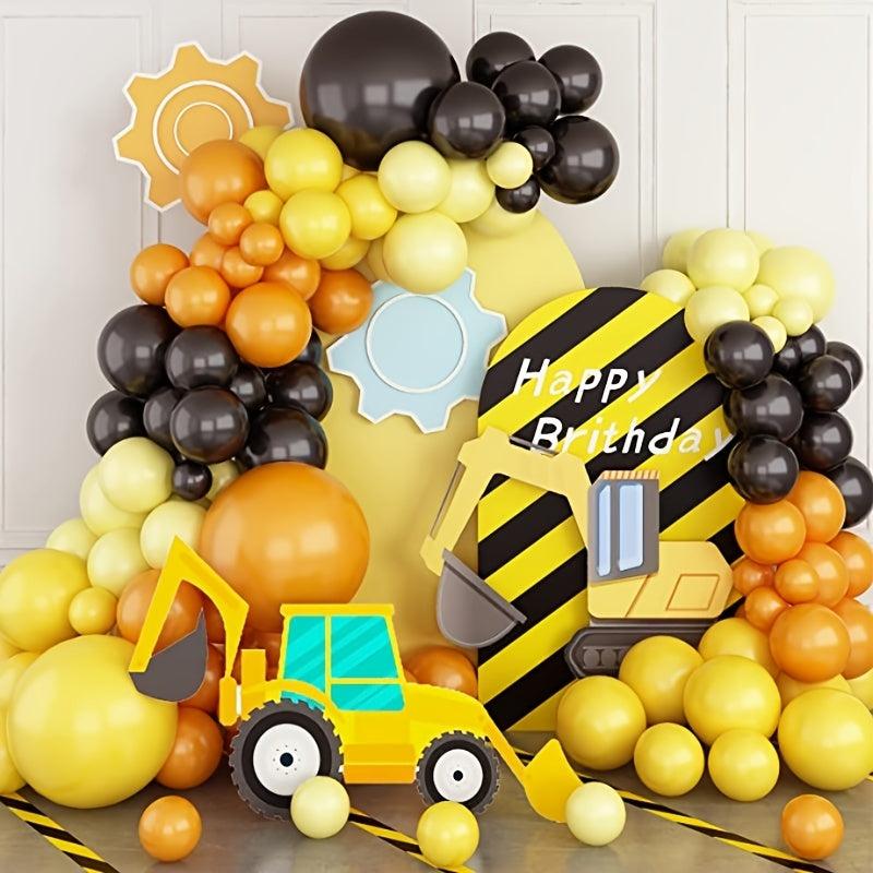 Yellow Macaron Balloon Arch Kit Construction Balloon Arch Latex Party Balloon